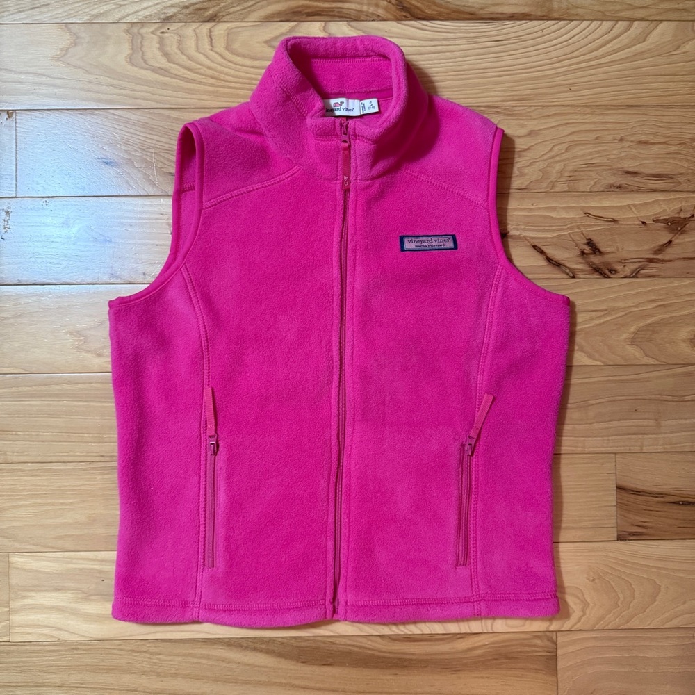 Vineyard Vines Hot Pink Fleece Vest - Like New!
